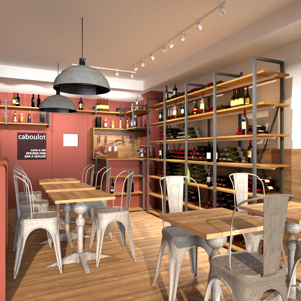 Mobilier sur mesure au style indus