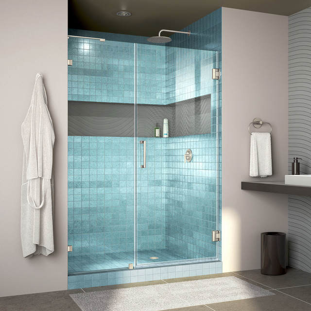 Dreamline Shdr 23477200 Unidoor Lux 47 W X 72 H Frameless Dreamline Shdr 23477200 Unidoor Lux 47 W X 72 H Frameless Hinged Shower Door Contemporary Doors By Buildcom