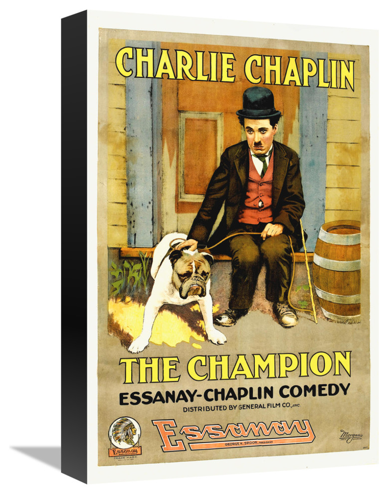 Charlie Chaplin - The Champion, 1919" Canvas by Hollywood Photo Archive,  11x16" - Midcentury - Prints And Posters - by Global Gallery