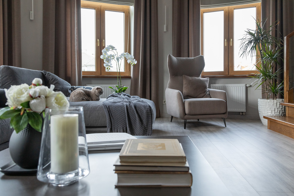 Интерьер двухуровневой квартиры в Калининграде.