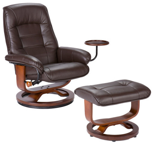 sei bonded leather recliner and ottoman - contemporary - recliner sei bonded leather recliner and ottoman - contemporary - recliner