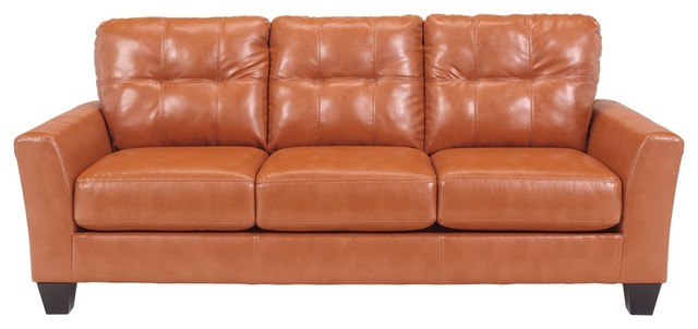 Ashley Furniture Paulie Durablend Sofa Orange Sofas By Gwg Outlet Ashley Furniture Paulie Durablend Sofa Orange
