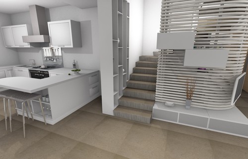 Rivestimento scala interna Ingresso disegno Scala