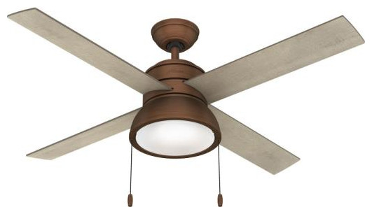 Hunter 51036 Loki, 52" 4 Blade Ceiling Fan with Light Kit and Pull Chain
