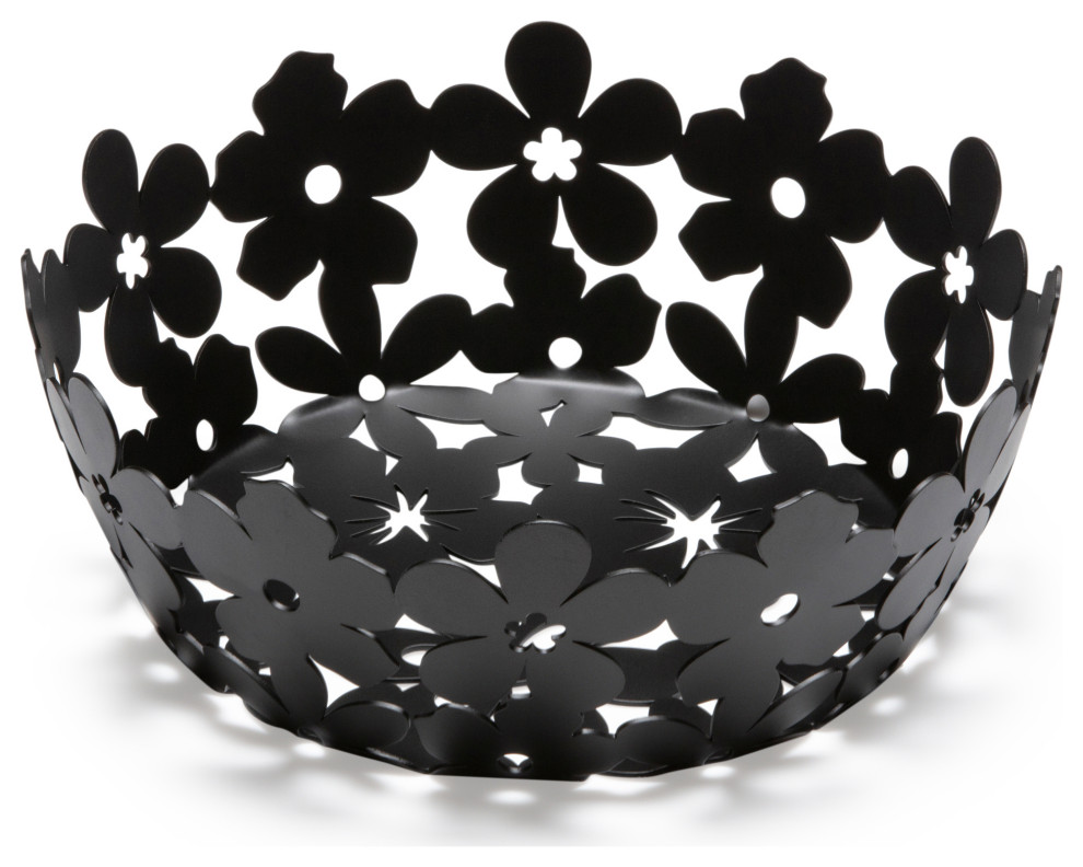 Decorative Bowl For Fruit, Candy & More - Mango Steam, Black