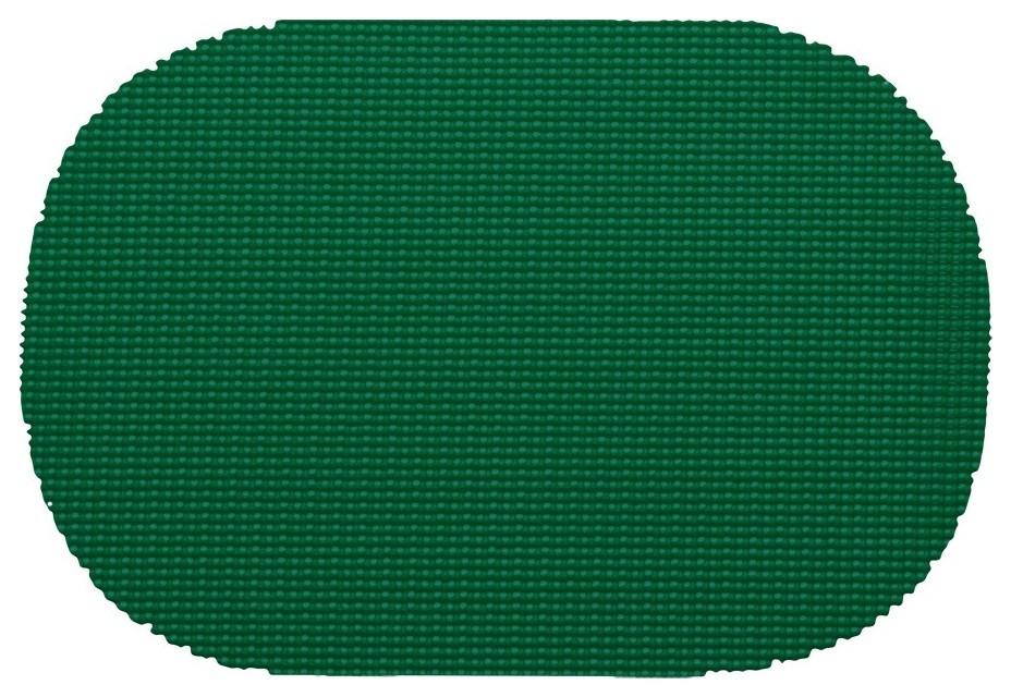 Kraftware Fishnet Hunter Green Oval Placemats, Set of 12