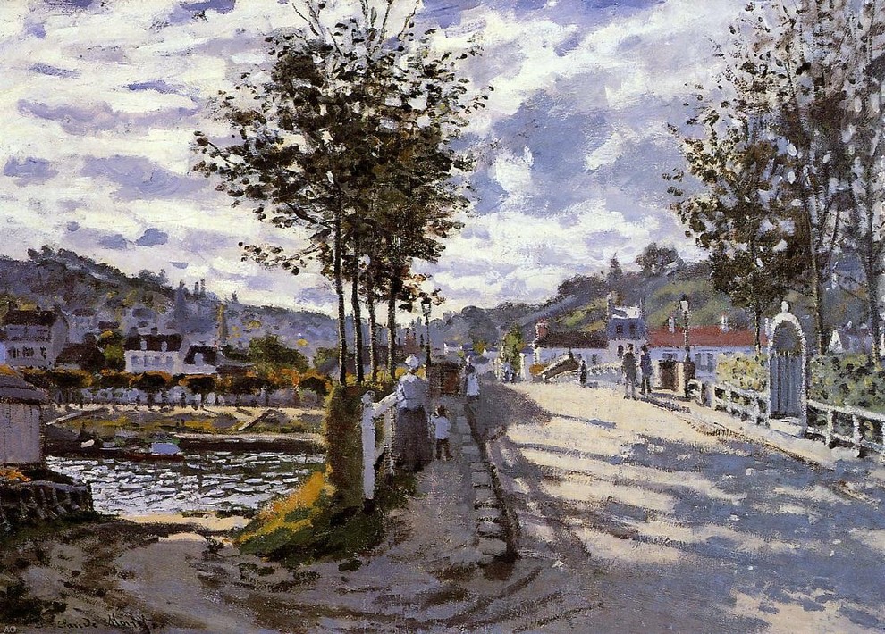 Claude Oscar Monet The Bridge at Bougival, 16"x24" Premium Archival Print