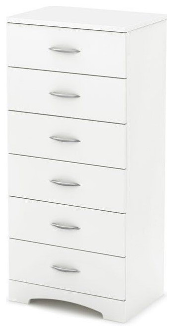 South Shore Step One 6 Drawer Chest in Pure White