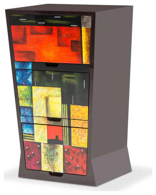 Gallery Detail: Michael Amini Illusions V Shape 3 Drawers Storage Chest Contemporary