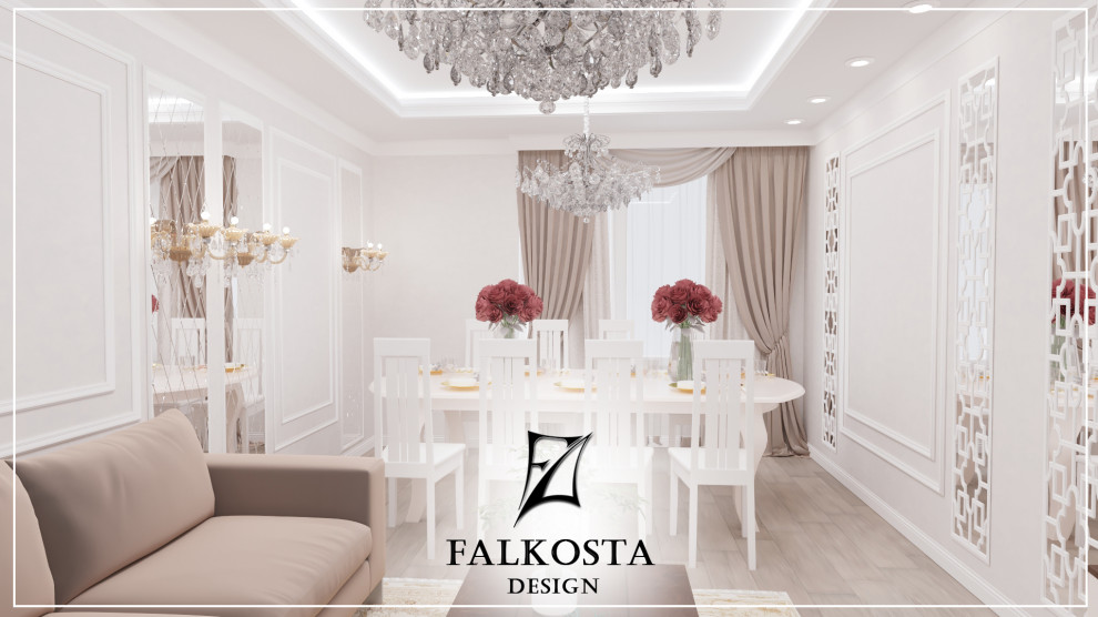 Гостеприимная квартира в неоклассике