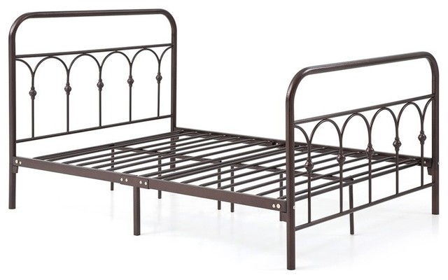 Metal Bed Frame, Bronze, Twin
