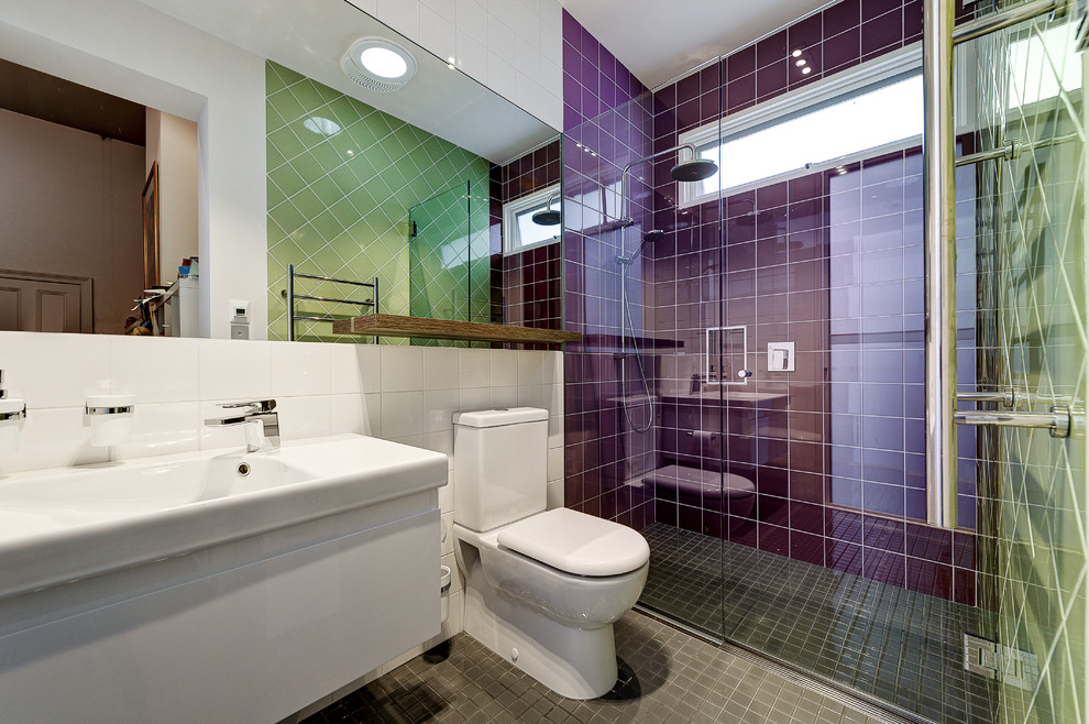 Eclectic bathroom in Melbourne.