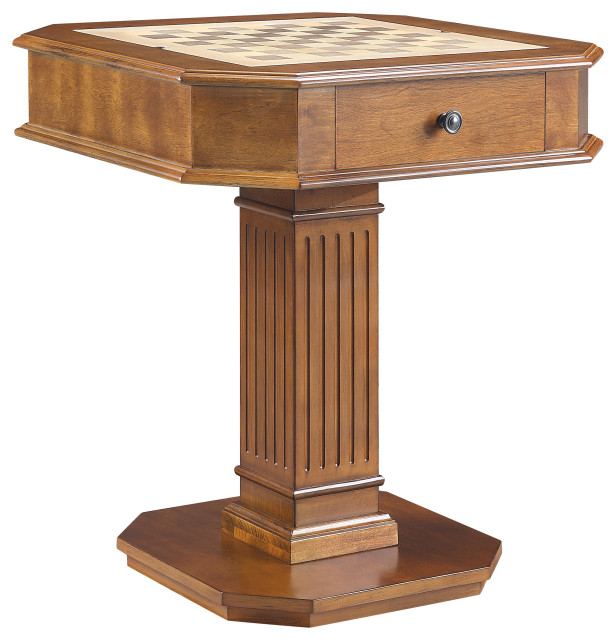 Acme Galini Game Table Walnut Finish Transitional Game Tables by