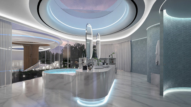 Temporal Echo - Master Ensuite moderne-badevaerelse