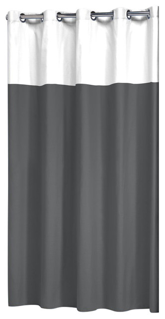 Extra Long Hookless Shower Curtain 72 X78 Sealskin Doppio Extra Long Hookless Shower Curtain 72 X78 Sealskin Doppio Gray And White