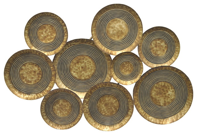 Circle Metal Wall Art three hands abstract metal wall decor gold tone with concentric Circle Metal Wall Art three hands abstract metal wall decor gold tone with concentric