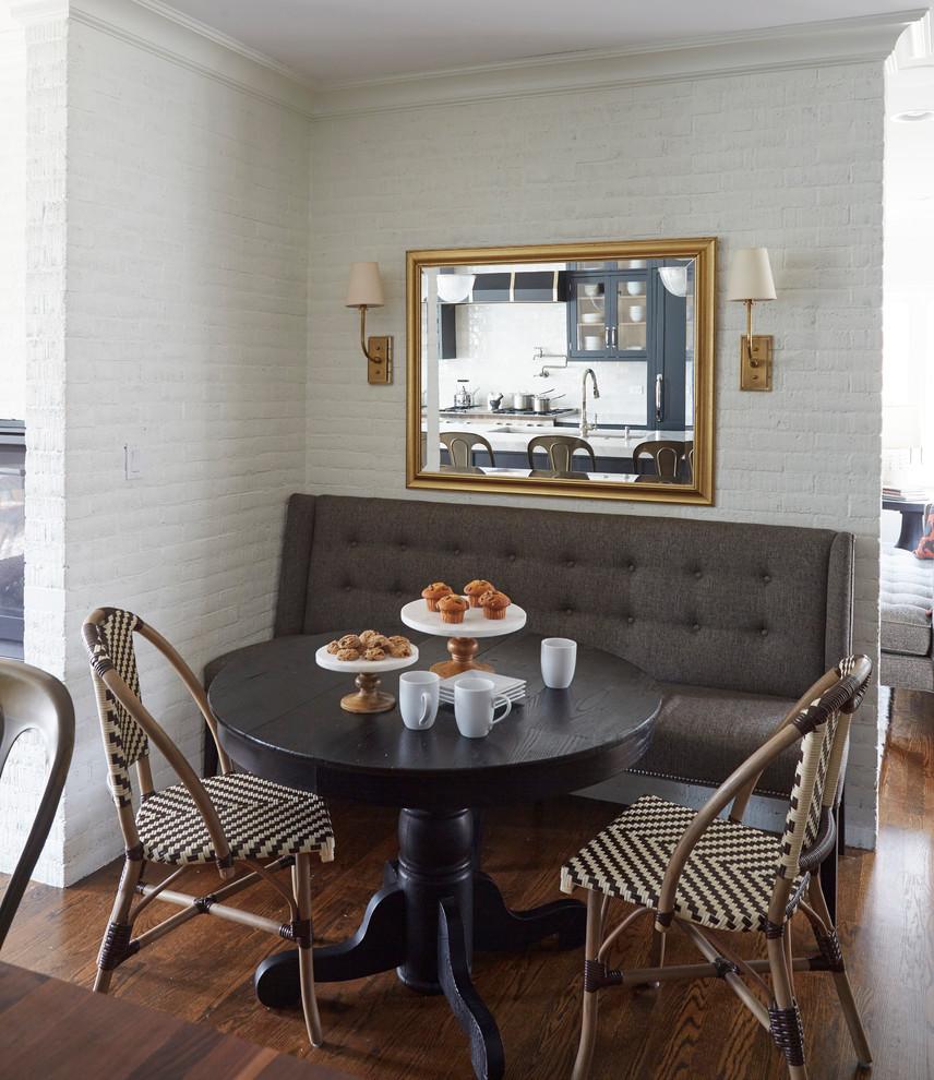 Example of a transitional dining room design in Chicago