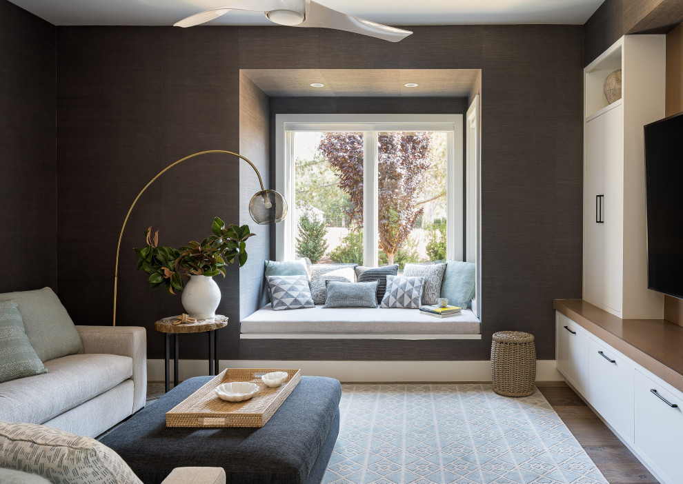Стильный дизайн: гостиная комната в стиле кантри - последний тренд