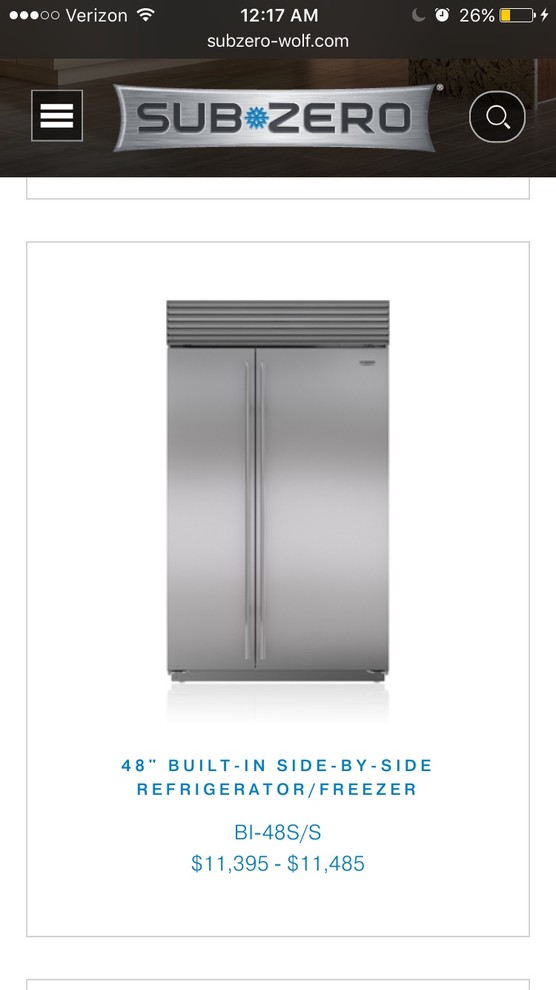 ge sub zero fridge