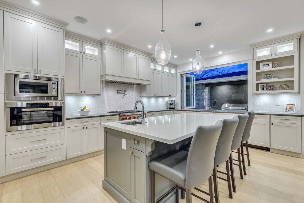 Example of a trendy kitchen design in Vancouver