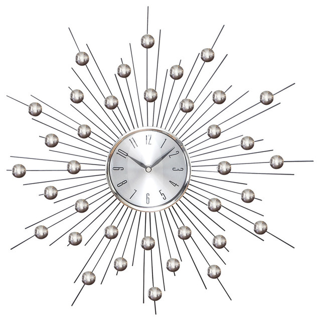 Metal Wall Clock metal wall clock wall clock featuring star burst - midcentury Metal Wall Clock metal wall clock wall clock featuring star burst - midcentury