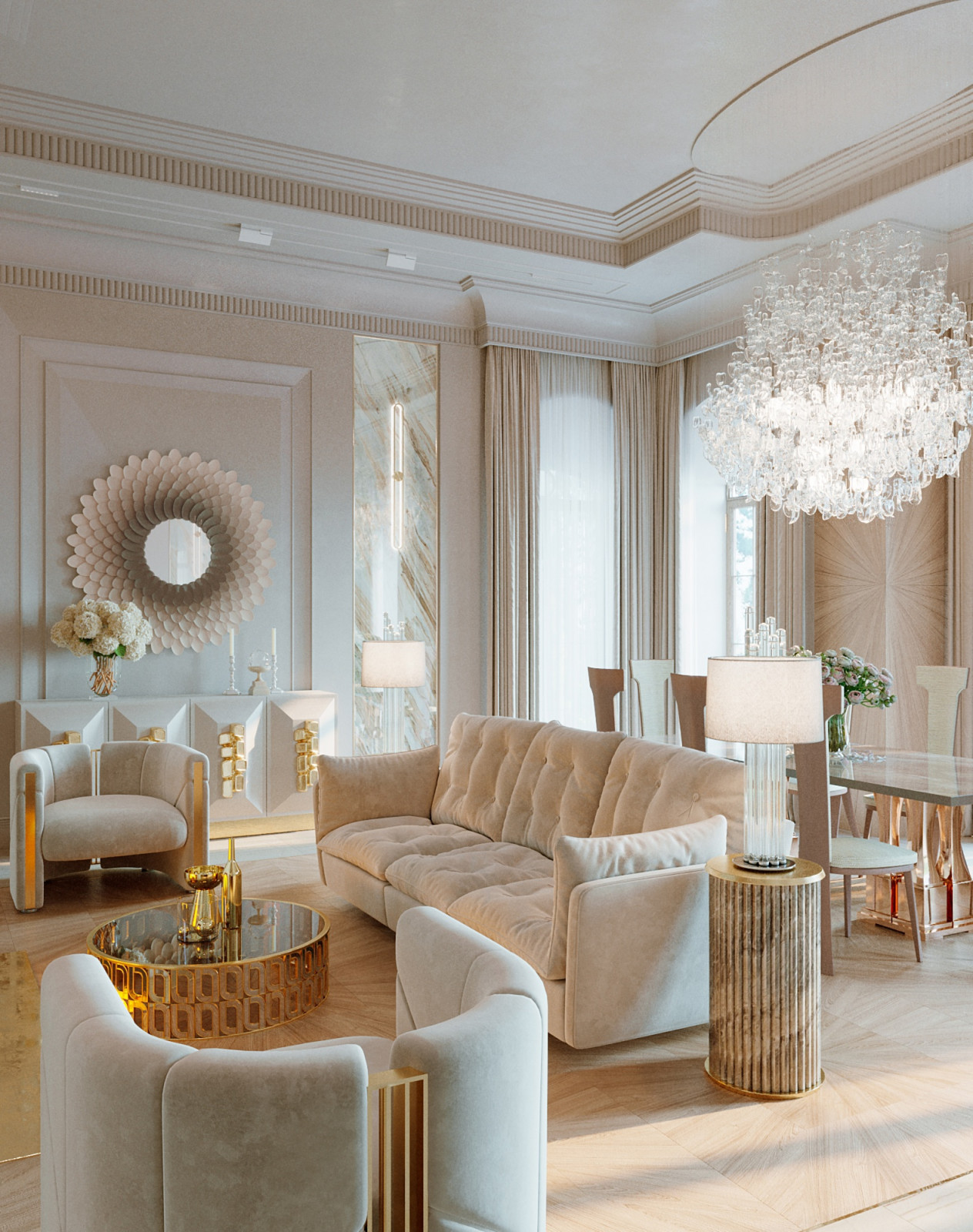 Проект гостиной в частном доме.