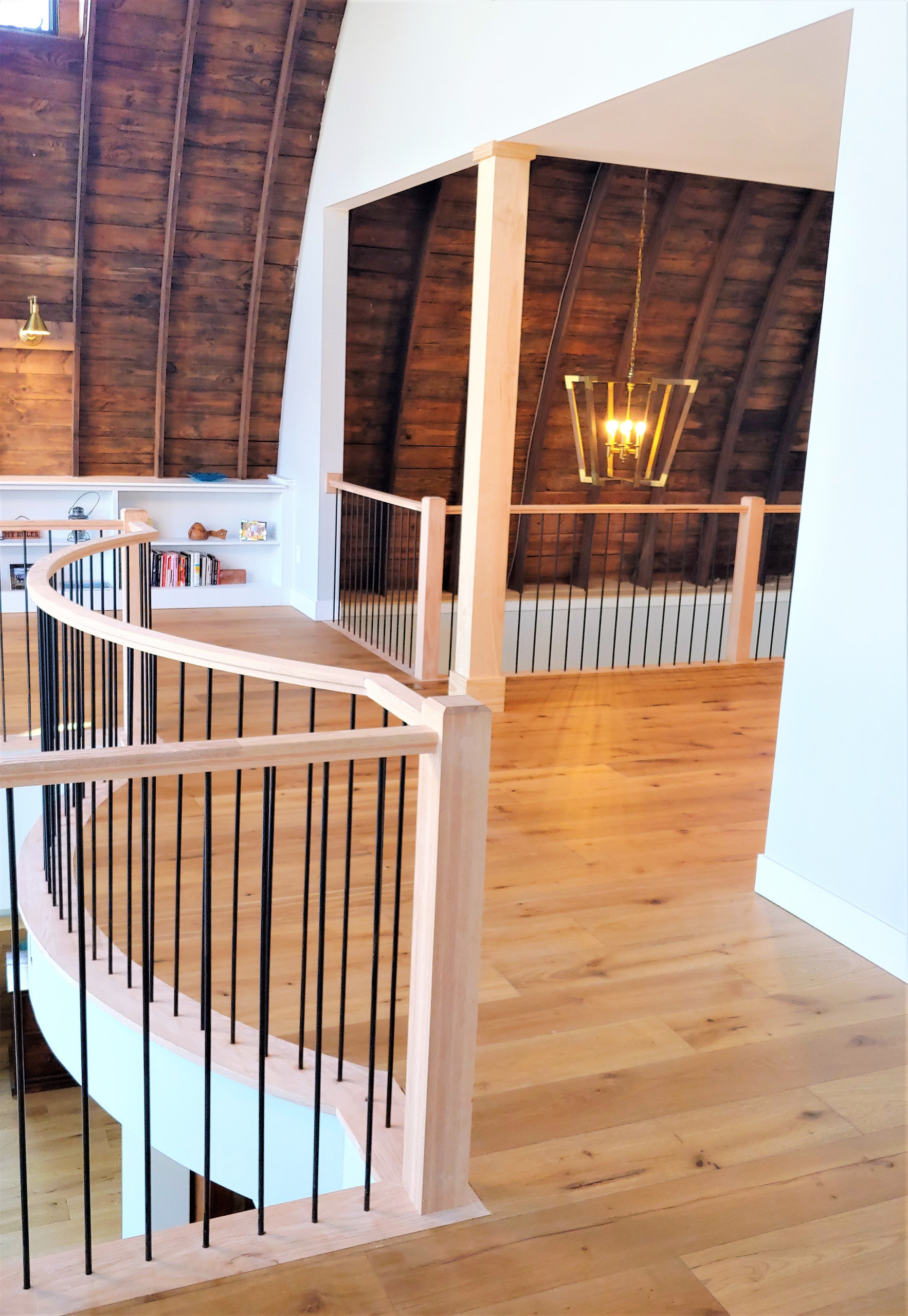 102_Straight-Freestanding Stairs/Landing in Barn Style Home, Leesburg VA 20175