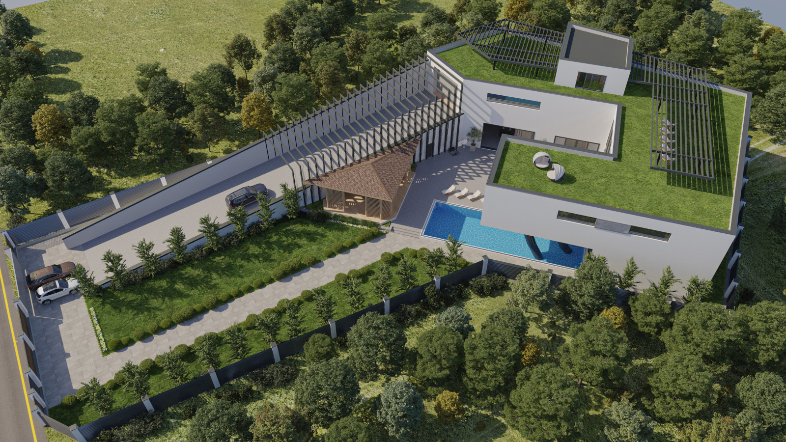 Концепция частного дома в Краснодаре (в посёлке "Немецкая Деревня")