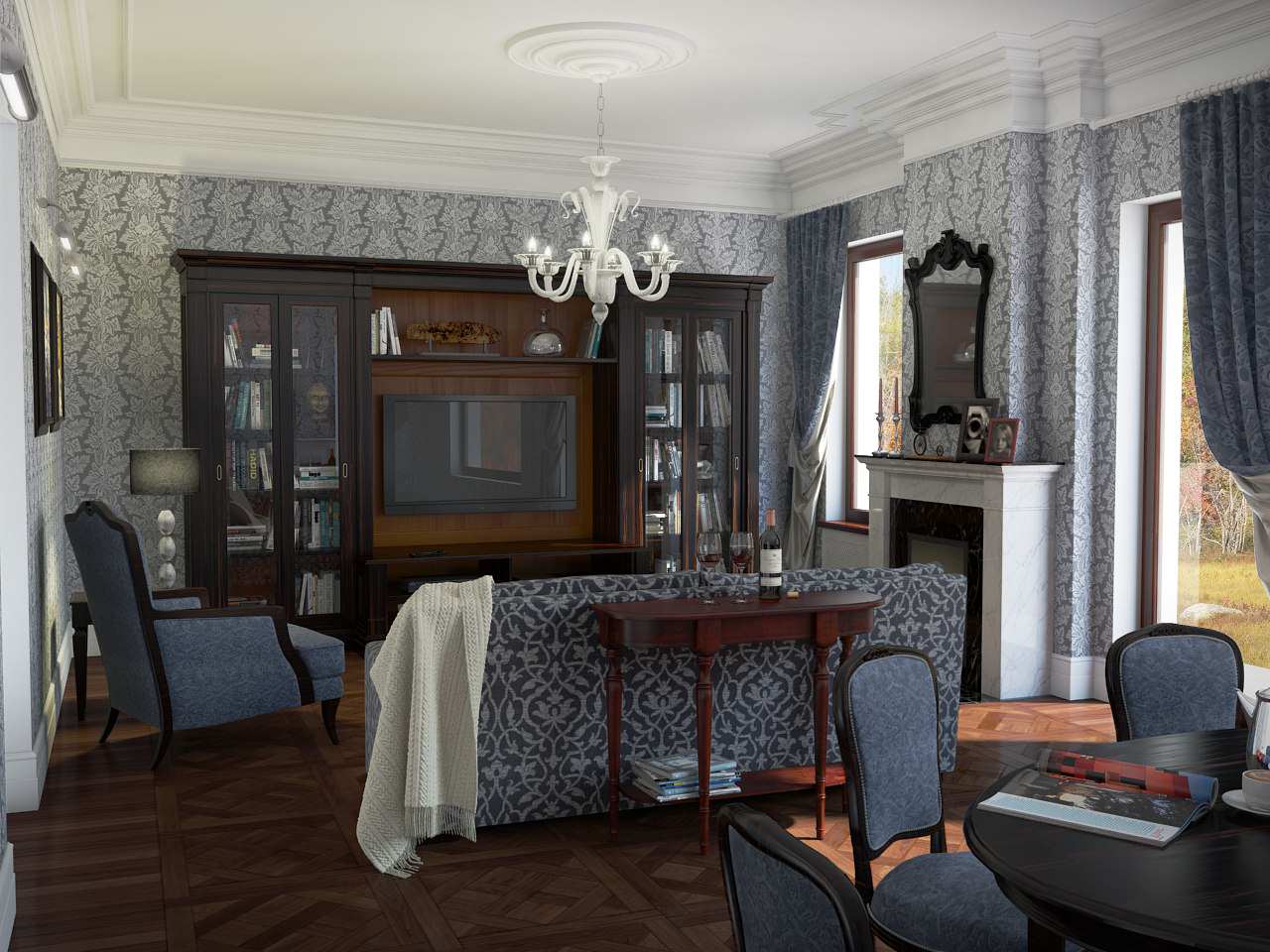 Гостиная в таунхаусе