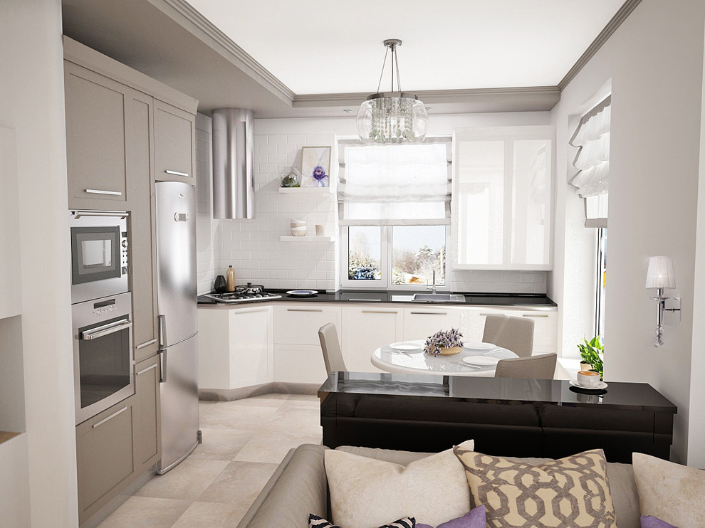 Легкий дизайн дома с сиреневыми акцентами