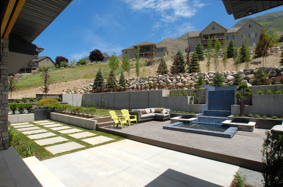 Design ideas for a contemporary garden in Salt Lake City.