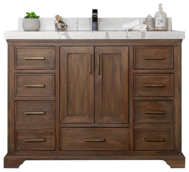 Willow Collections Charlotte Solid Teak wood Bathroom Vanity Set