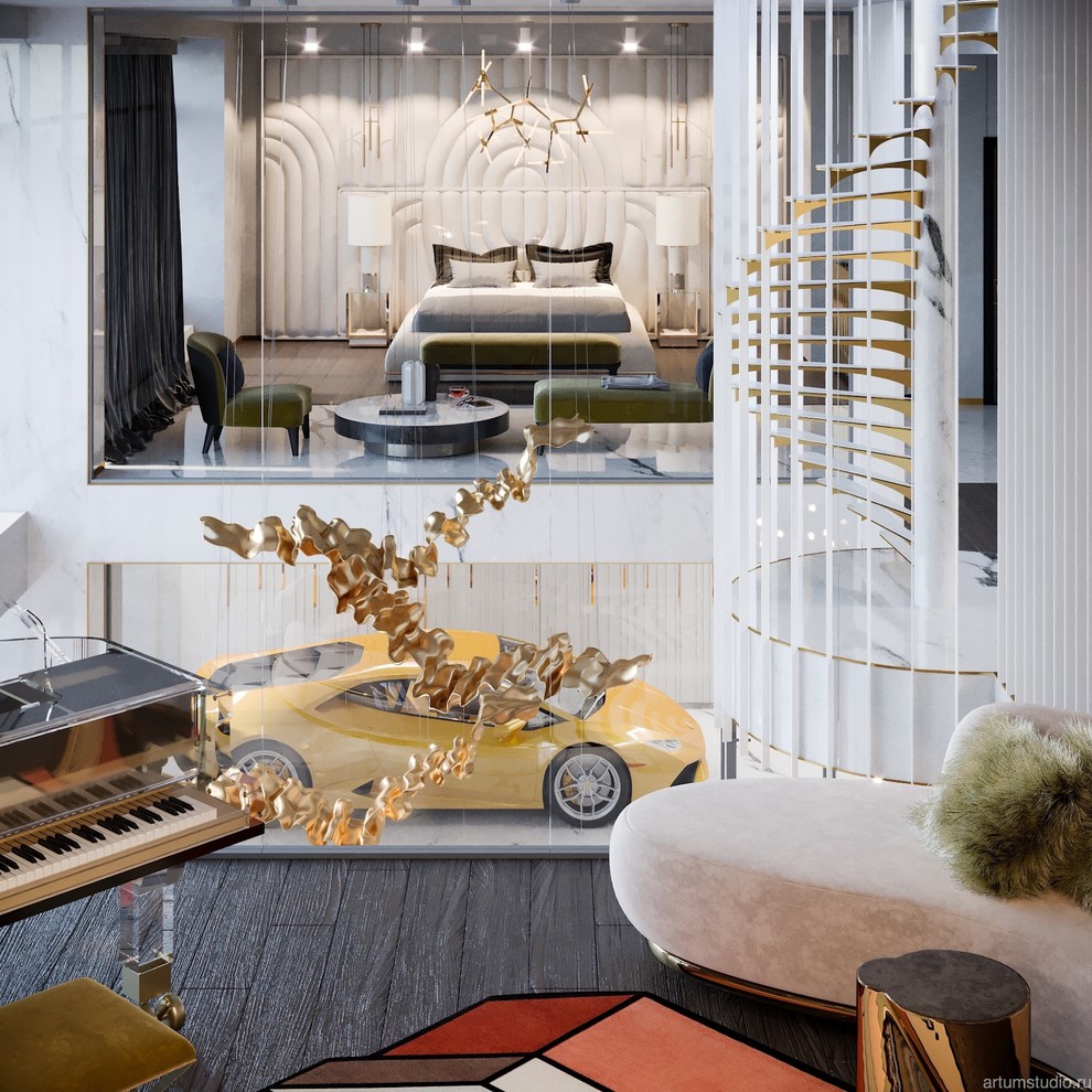 Концепт-проект интерьера клубного дома ( разработано совместно со студией Артум)