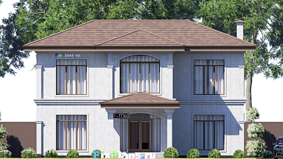 Проект двухэтажного дома 12х13 м S145м2 F-17360