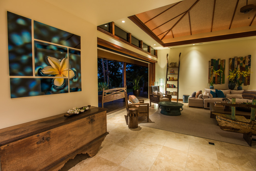 Aloha Place, Vacation Rental, Keauhou Tropical Living Room Hawaii