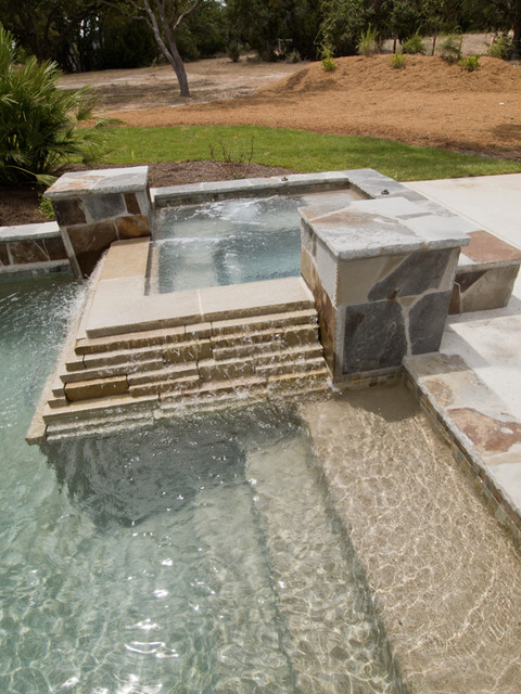 Geometric Pool in Boerne, TX middelhavsstil-pool