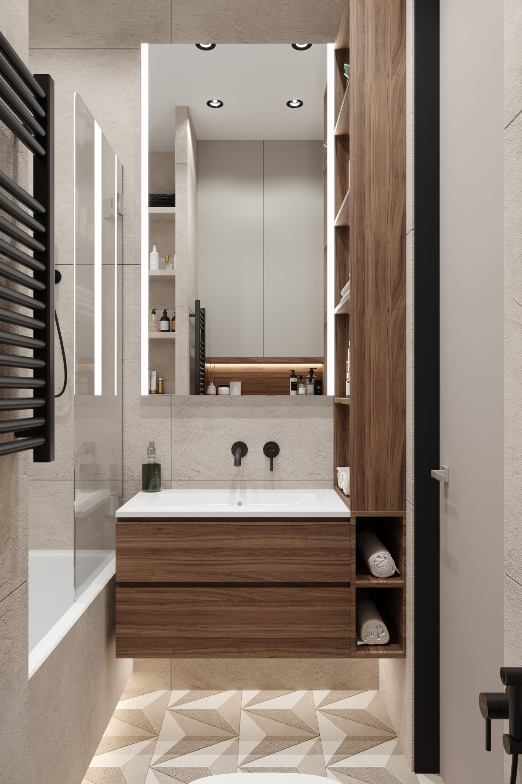 Квартира 127 кв.м. в современном стиле в ЖК Серебряный Парк.