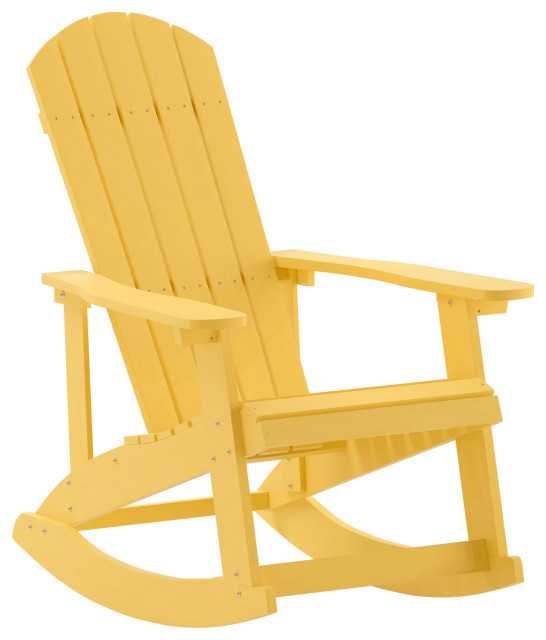 Yellow Resin Rocking Chair