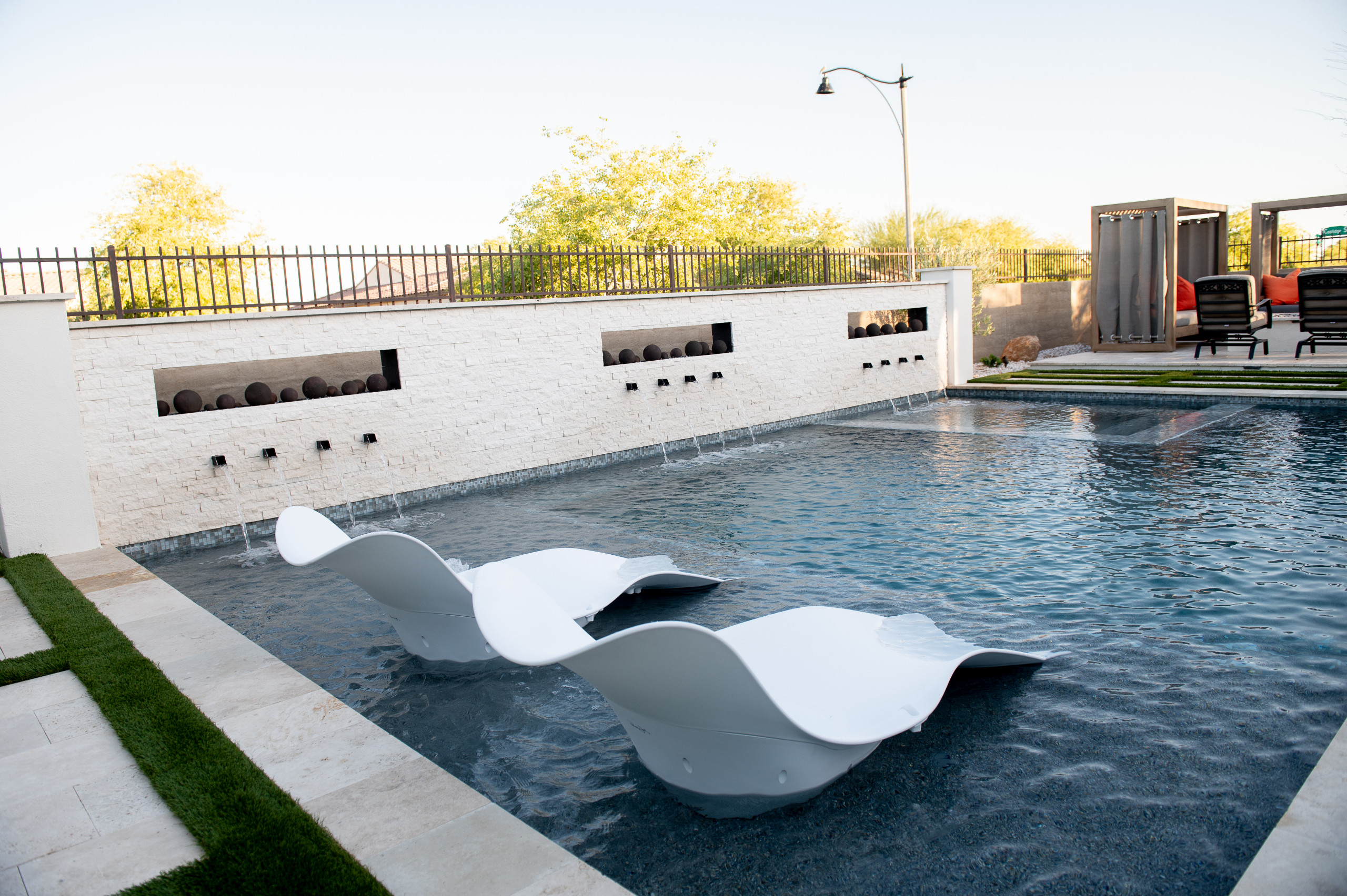 Fountain Hills AZ Contemporary pool, hardscape and landscape