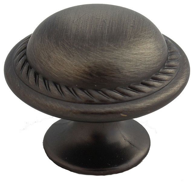 GlideRite Round Rope Satin Pewter Cabinet Knobs (Pack of 10)