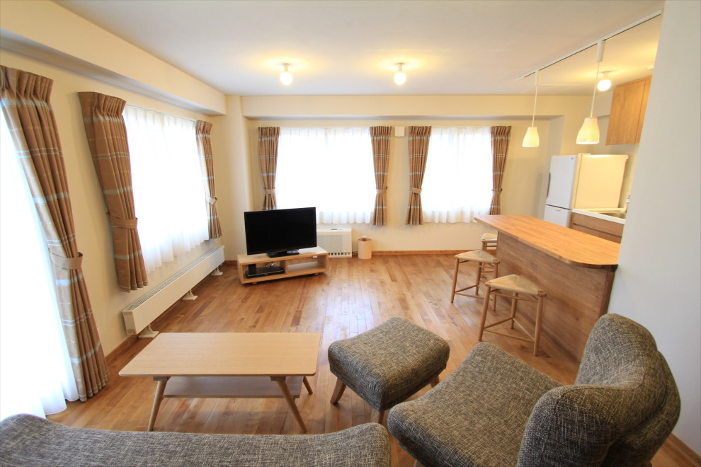 札幌にあるおしゃれなリビングの写真