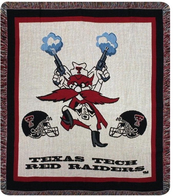 Texas Tech University Red Raiders 60 By 50 Inch Tapestry Throw Blanket