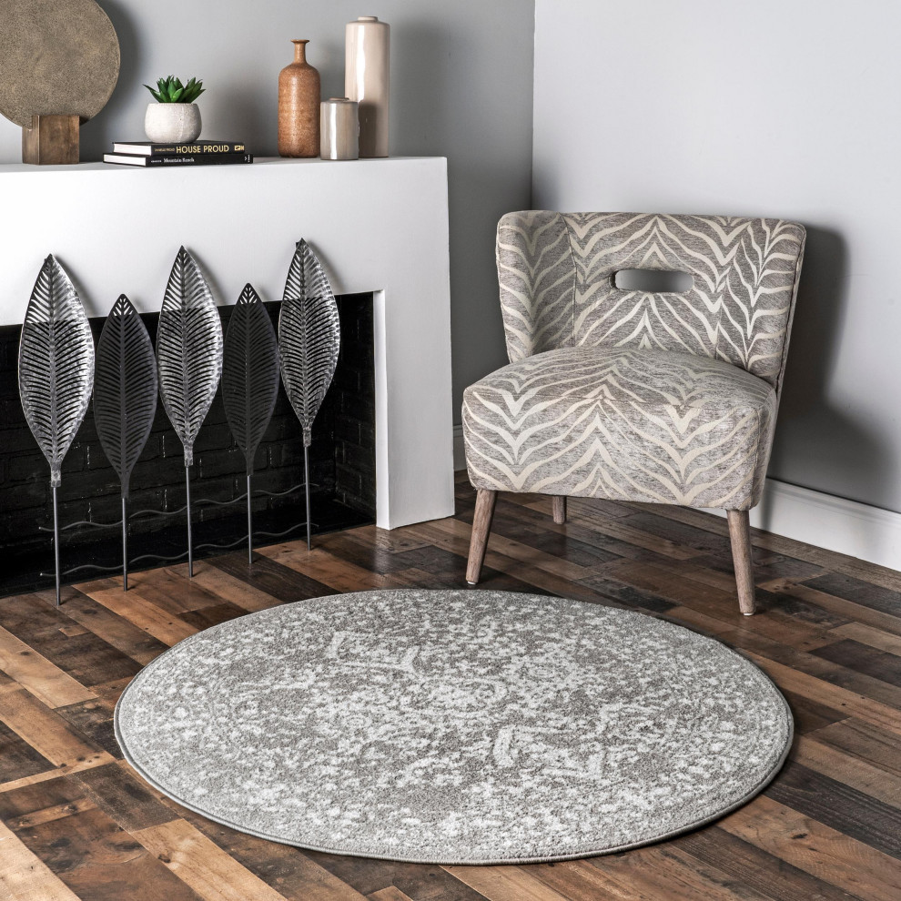 nuLOOM Vintage Odell Traditional Transitional Area Rug, 6'round