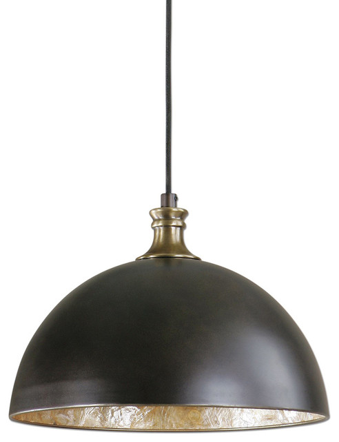 Tuscan, Spanish Style 1 Lt. Pendant Light Metal Dome Shape ...
