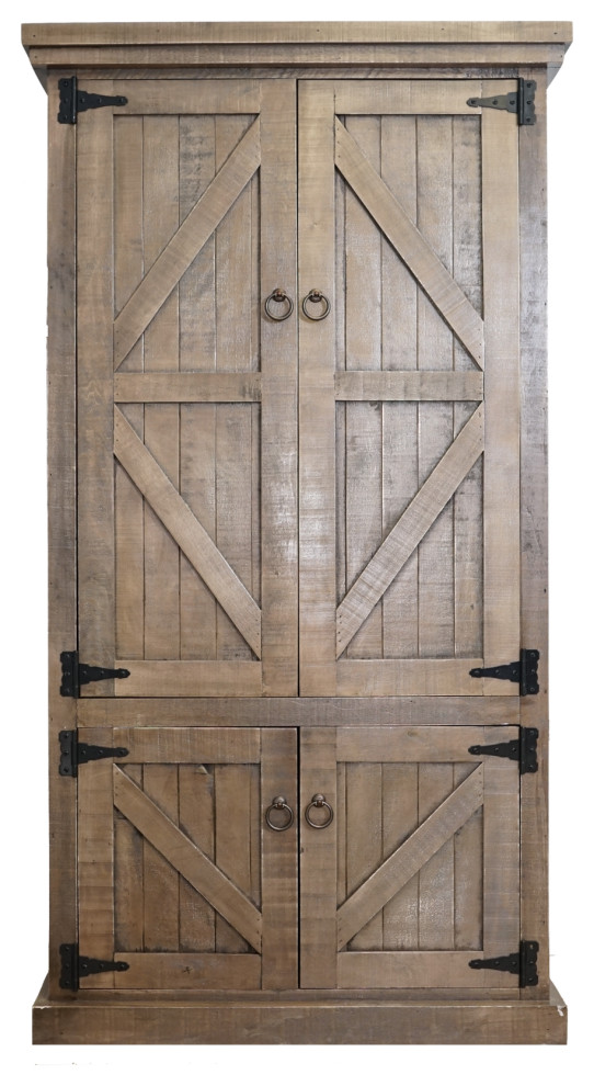 Barn Style Armoire / Kitchen Pantry Farmhouse Pantry by