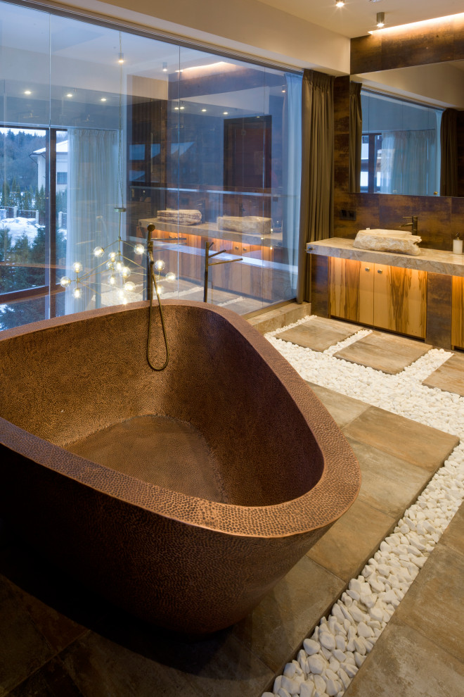 Ванная в стиле экодизайн