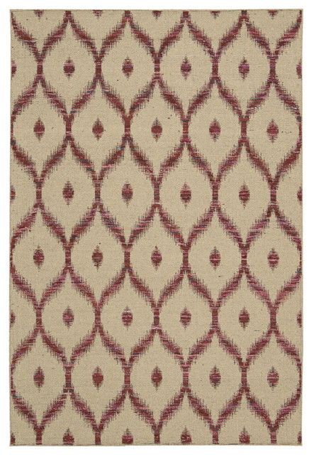 Nourison Spectrum Modern Hand Made Wool Geometric Area Rug- SPE02BUR