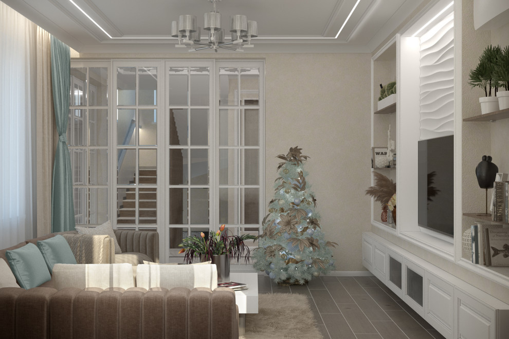 Дизайн гостиной в коттедже, ст.Динская