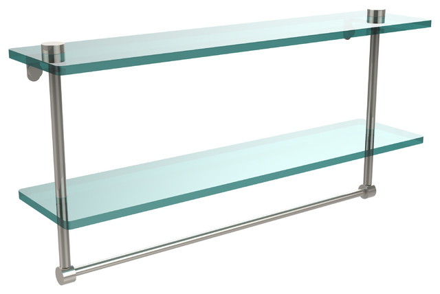 double glass shelf for bathroom