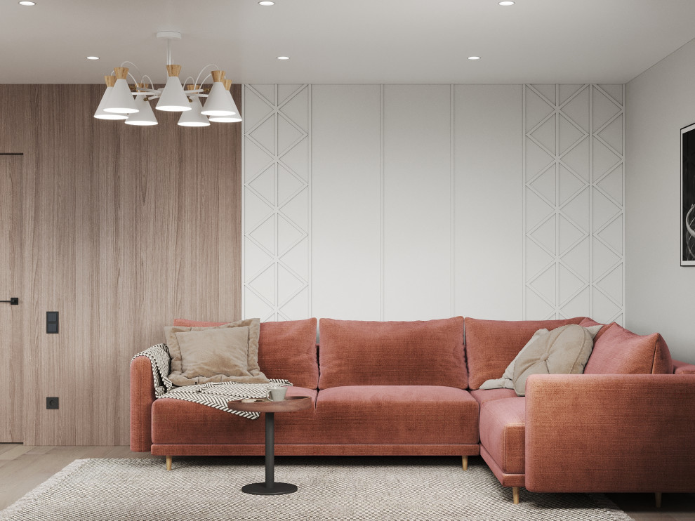 Квартира для молодой семьи с элементами сканди